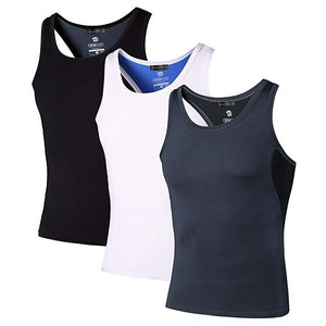 Jeansian 3 Pack Sport débardeur hauts hauts chemises sans manches en cours d'exécution Grym entraînement Fitness Compression mince LSL3306
