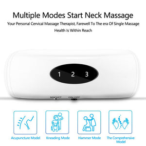 Electric Neck Massager & Pulse Back 6 Modes Power Control Far Infrared Heating Pain Relief Tool Health Care Relaxation Machine