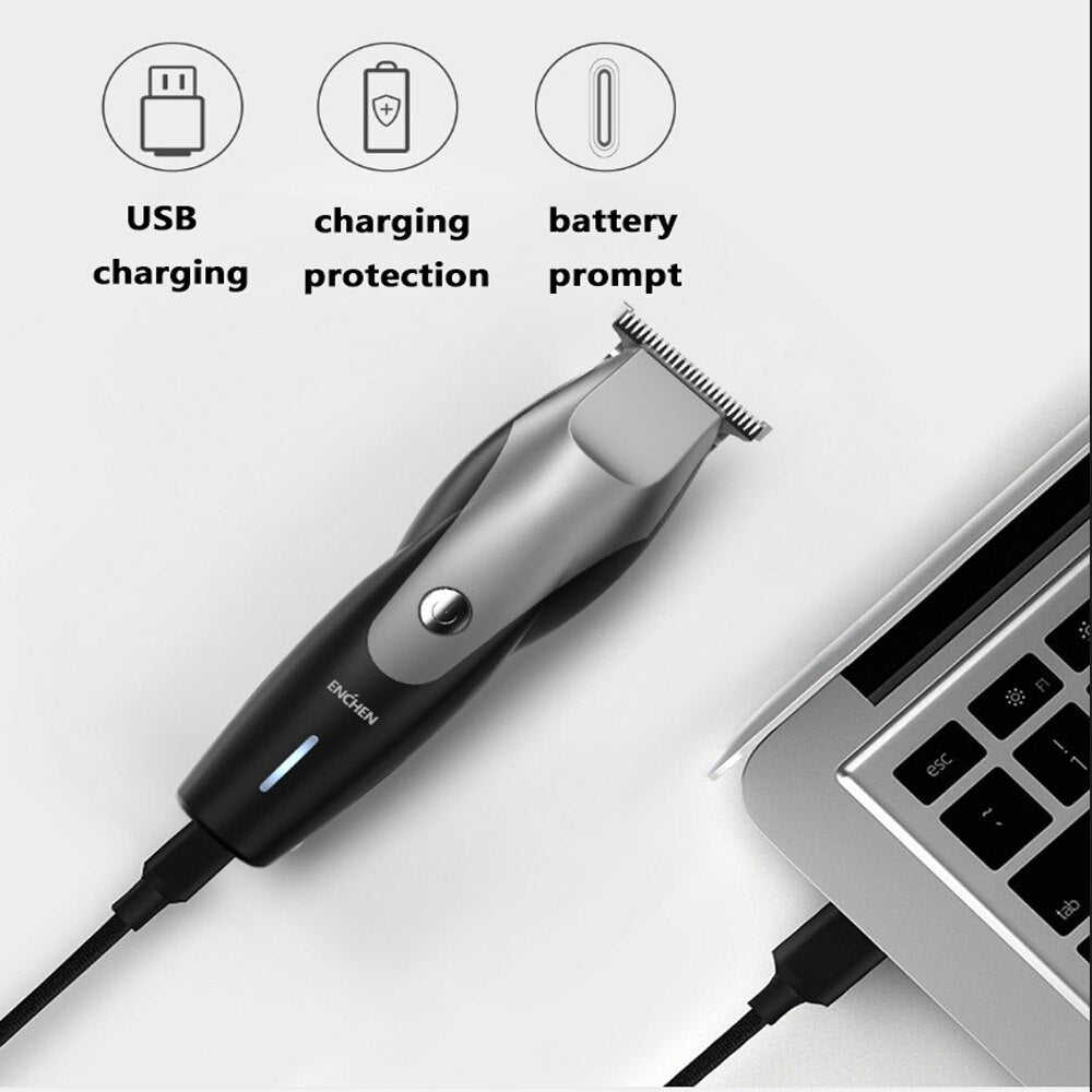 XiaoMi ENCHEN Hair Clipper Professional Trimmer Men's Beard Cutting Machine USB Charging Wireless Trimmer Waterproof Hair Trimme