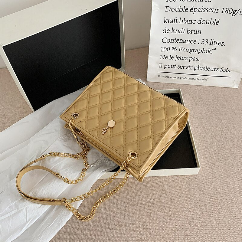 Lingge chain bag fashion female bag lady shopping bag casual shoulder bag new female bag messenger bag mobile phone bag