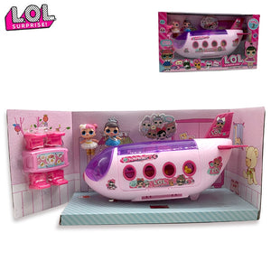 LOL Surprise Original House Dolls Airplane Toys Anime Figures Plane Model Collection DIY toy girl Birthday Gifts
