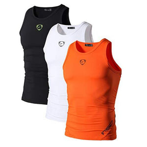 Jeansian 3 Pack Sport débardeur hauts hauts chemises sans manches en cours d'exécution Grym entraînement Fitness Compression mince LSL3306