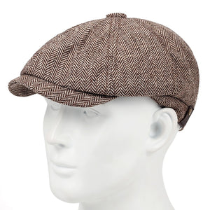 New fashion plaid beret versatile classic with a little elastic hats fashion three beret men's casual hat high quality caps