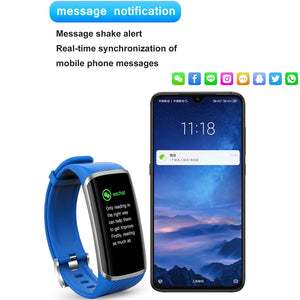 Smart Fitness Bracelet Heart Rate Blood Pressure Fitness Tracker Customize Wallpaper Smart Band Watch Men Women For Android IOS