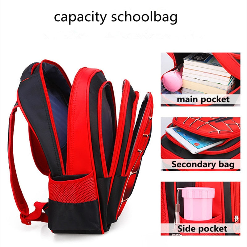 Crossten 3D spider design Waterproof Children's backpack boys girls Primary school Kindergarten Infantil Kids backpack Mochila