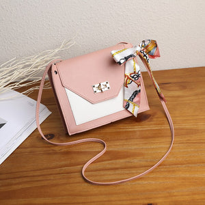 Women's Sling Bag 2020 spring new elegant fashion wild shoulder messenger bag with ribbon casual mobile phone change bag handbag