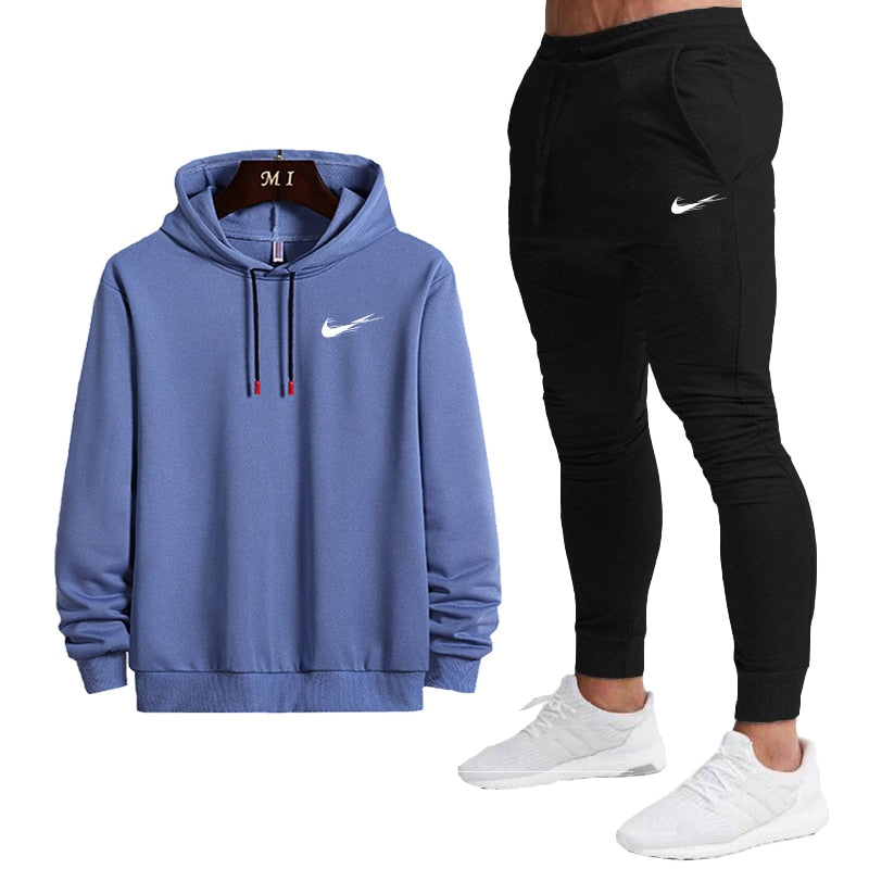 New Fashion Men Set Brand Hoodies+Pants Sets Tracksuit Men's Casual Slim Fit Sportswear Male Sweat Shirts Tracksuits Clothing