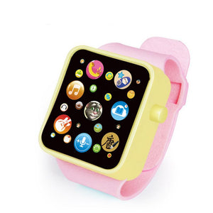 Nouveau 6 couleur multifonctionnel écran tactile simulé montre enfant en bas âge enfants en plastique montre numérique analogique montre intelligente éducation jouet
