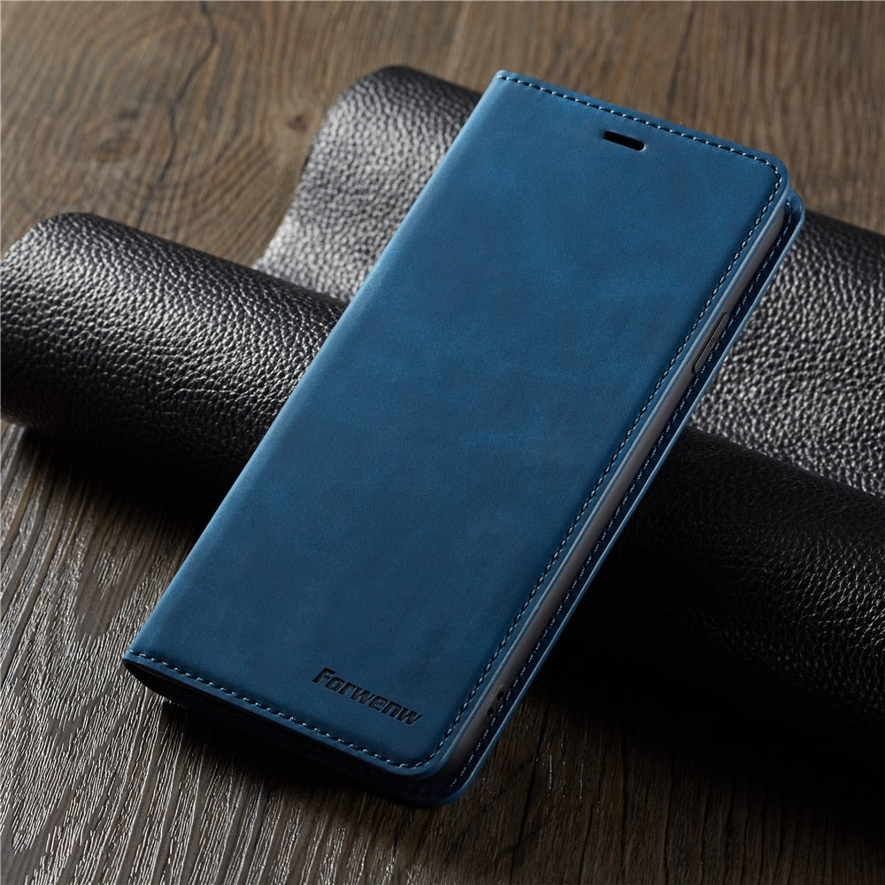 Ultra Thin Suede Leather Wallet Case for iPhone 11 12 Pro Max Mini XR XS 8 7 6s 6 Plus SE 2020 5S 5 Flip Cover Strong Magnetic