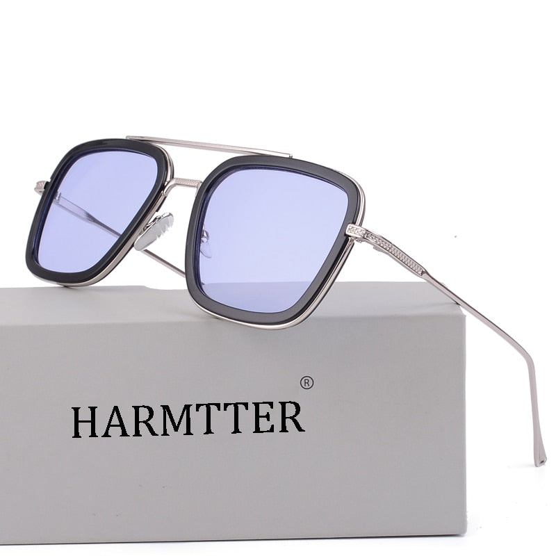 NEW luxury Avengers Tony Stark Style for women Sunglasses Men Square Brand Design Sun Glasses Oculos Retro male iron Man