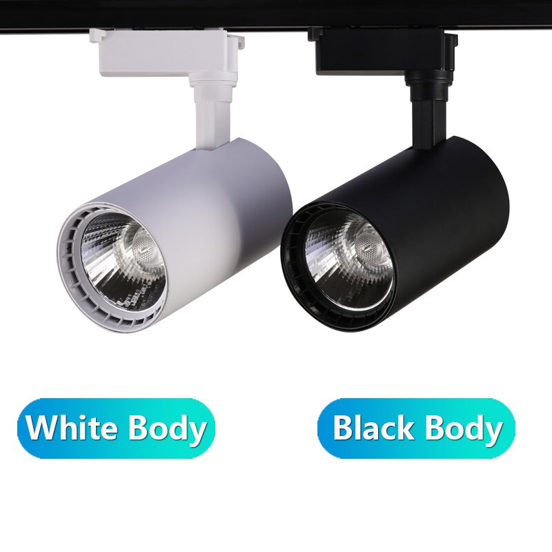 Whole Set LED Track Lights 12/20/30/40W 220V COB Track Lamp Rail Spotlights Track Lighting Fixture Spot Lights for Home Store
