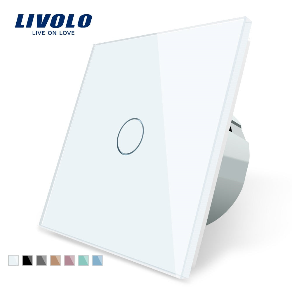 LIVOLO - Interrupteur tactile commutateur de lumière avec affichage LED, 1 Gang, 1 voie