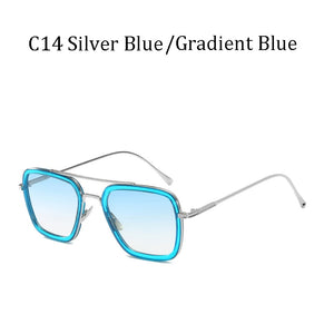 NEW luxury Avengers Tony Stark Style for women Sunglasses Men Square Brand Design Sun Glasses Oculos Retro male iron Man