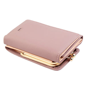 Wallet Women 2020 Lady Short Women Wallets Black Red Color Mini Money Purses Small Fold PU Leather Female Coin Purse Card Holder