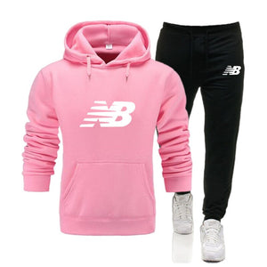 New Men Hoodies Suit Tracksuit Sweatshirt Suit Fleece Hoodie+Sweat pants Jogging