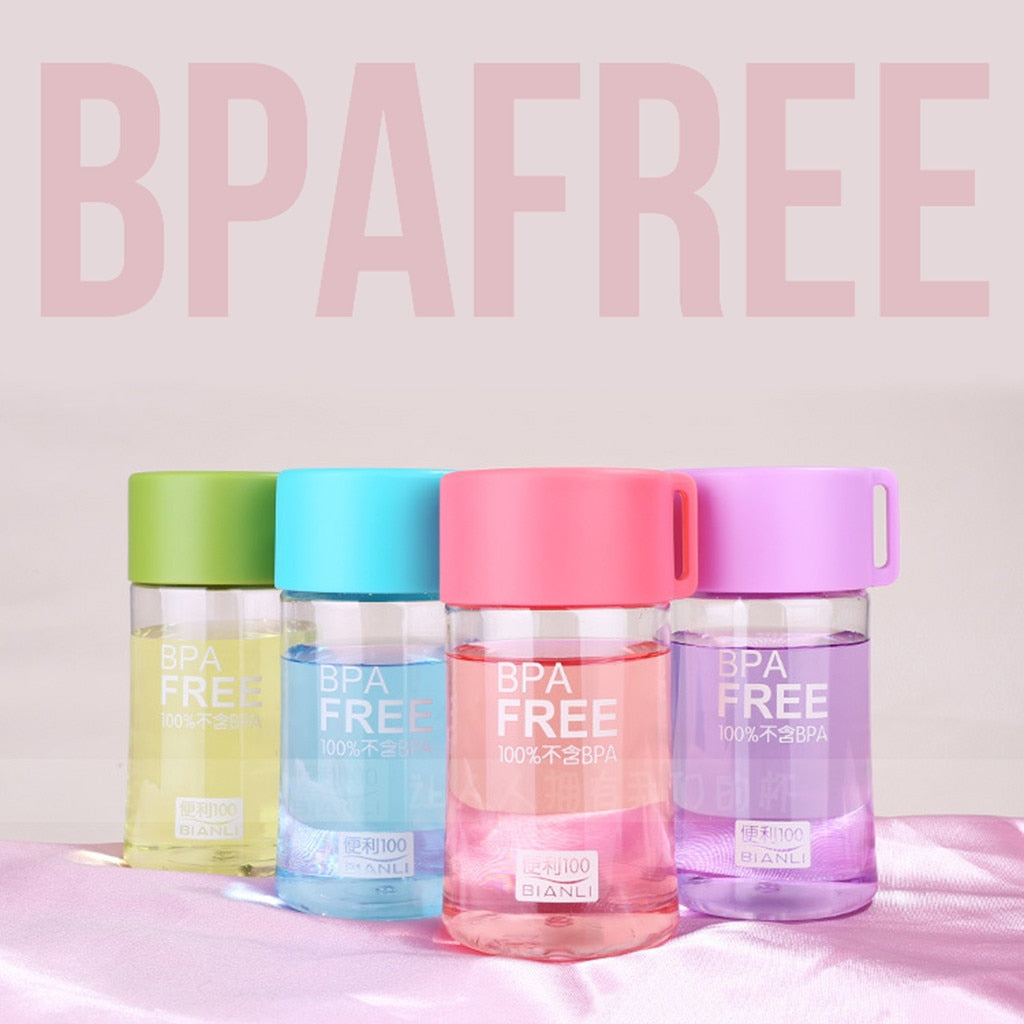 Portable Water Bottle Bpa Free Plastic Juice Water Cup Kids Adults Sport Camping Travel Water Bottles 150 ML Botellas Para Agua