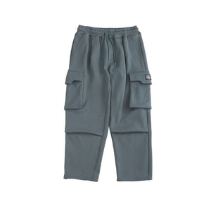 INFLATION Loose Fit Men Sweatpants In Pure Color 2020 Autumn Winter Retro Warm Sweatpants Men Streetwear Men Casual Pants 3232W