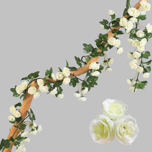 Artificial Flowers Rose 230cm length 16 to 69 flower Flowers for A Wedding Arch Flowers Garland Romantic Rose In Glass Dome