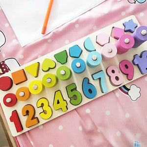 Montessori jouets éducatifs en bois pour enfants conseil maths pêche compter numéros forme numérique Match éducation précoce enfant cadeau jouet