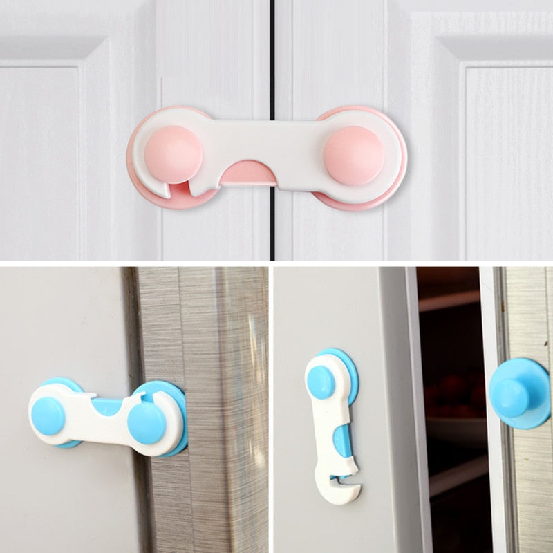 QWZ Child Safety Cabinet Lock Baby Proof Security Protector Drawer Door Cabinet Lock Plastic Protection Kids Safety Door Lock