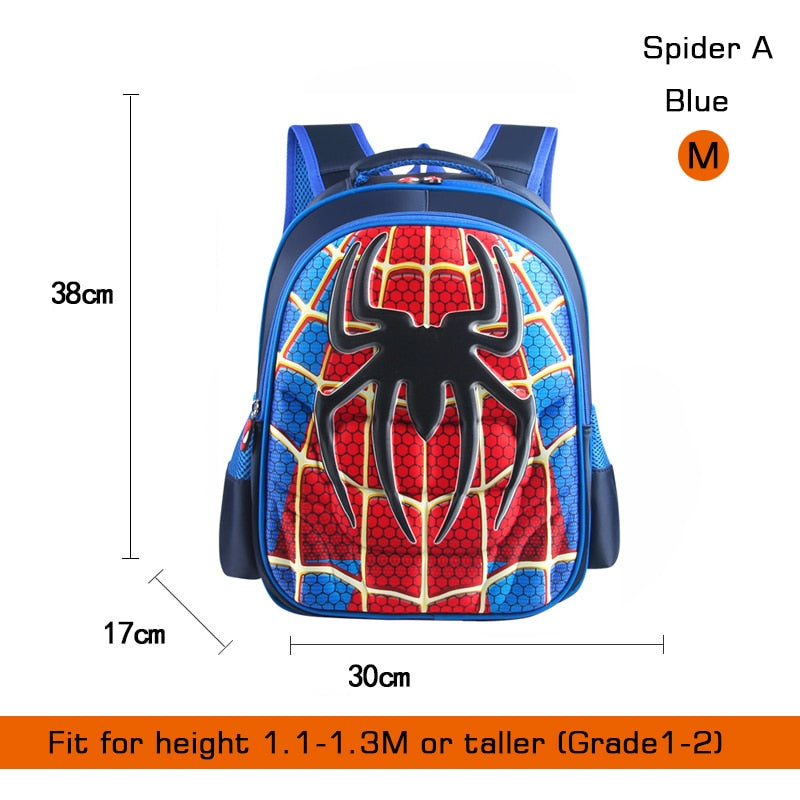 Crossten 3D spider design Waterproof Children's backpack boys girls Primary school Kindergarten Infantil Kids backpack Mochila