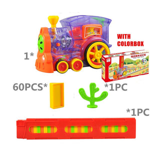 2020 Dominos Car Electric Model Juguetes Vehicle Educational Home Toys Blocks Train Domino Game for Children Boy Girl