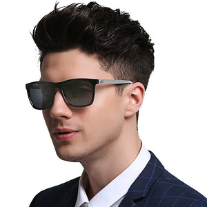 VIVIBEE-lunettes de soleil polarisées | Cadre photochromique, carré classique, caméléon Glaases de Transition, lunettes de soleil à changement de couleur pour hommes