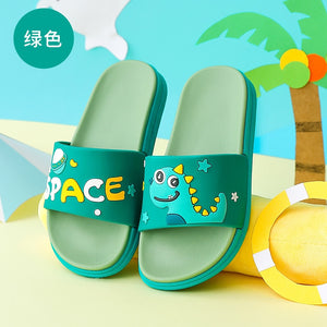 Cute Cartoon Dinosaur Designer House Women Slippers Summer Bathroom Non-slip PVC Slides Couples Shoes Indoor Girls Slippers