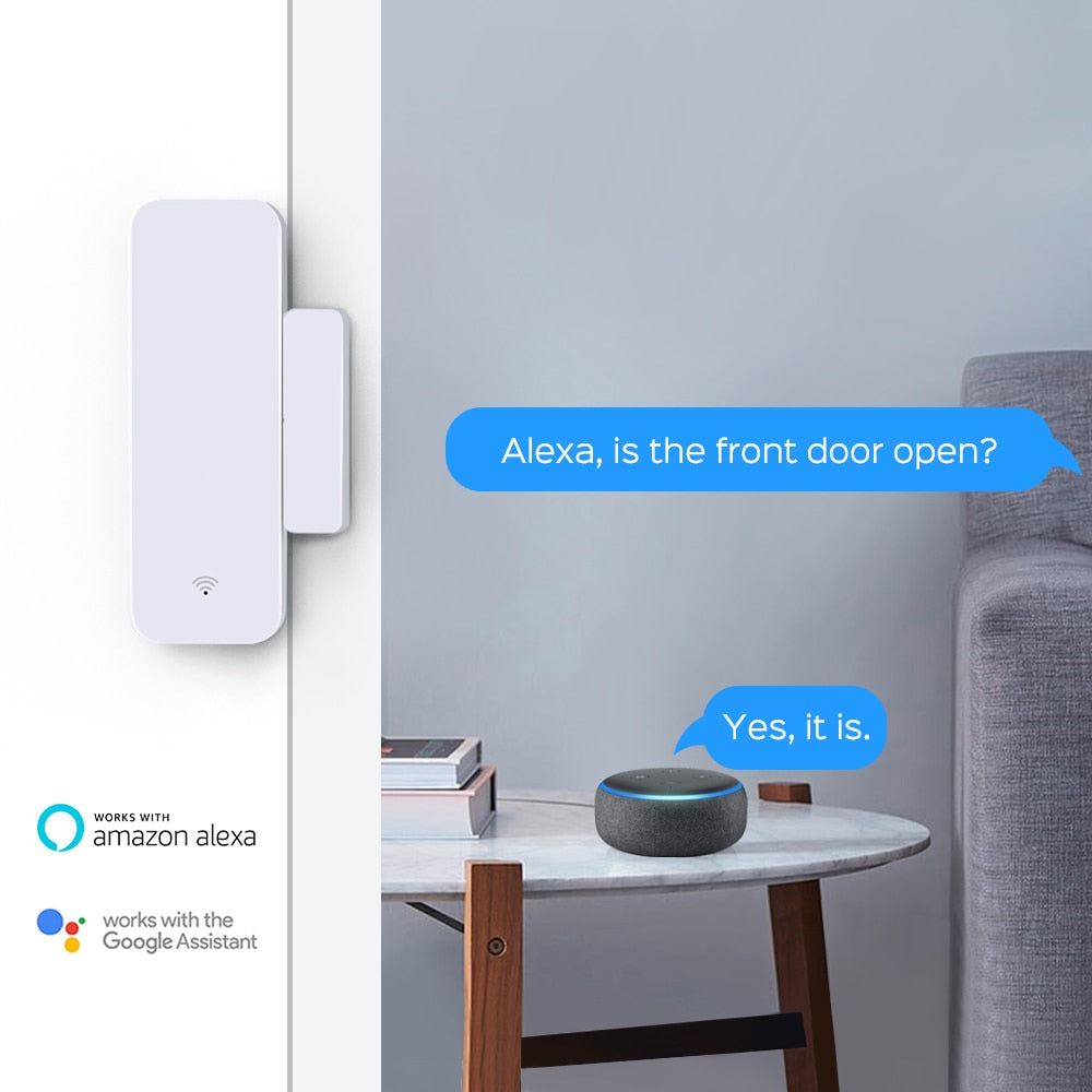 AVATTO Tuya WiFi Door Sensor, Smart Door Open/Closed Detectors, Smartlife APP Wifi Window Sensor Work with Alexa,Google Home