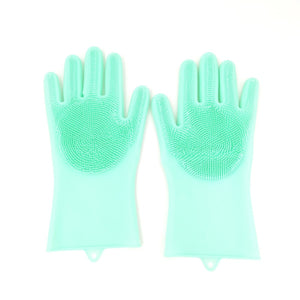 1 paire de gants de nettoyage de vaisselle magique en caoutchouc de Silicone gant de lavage de vaisselle pour ménage épurateur cuisine outil propre gommage