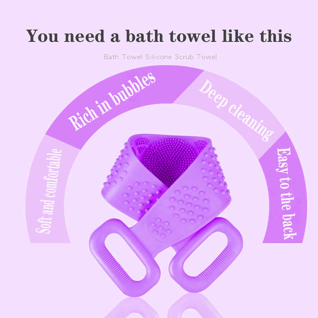 Magic Silicone Brushes Bath Towels Rubbing Back Mud Peeling Body Massage Shower Extended Scrubber Skin Clean Brushes Bathroom