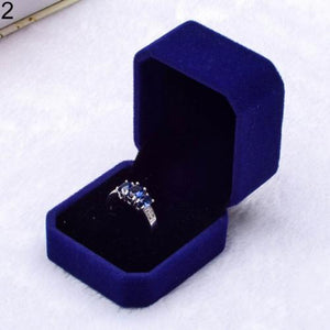 Hot Sale Blue Black Velvet Engagement Wedding Stud Earring Ring Pendant Jewelry Package Display Box Organizer Storage Gift Case