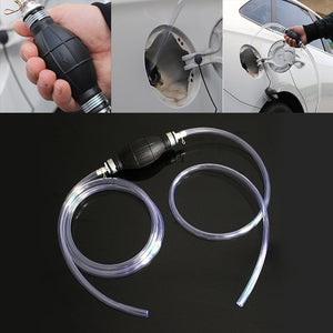 Universal Auto Fuel Pump Manual Gas Oil Transfer Liquid Gasoline Petrol Hand Suction Pipe Pumping Durable For Car Marine Outboar