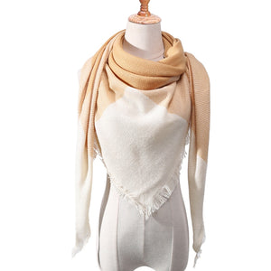 Designer 2020 knitted spring winter women scarf plaid warm cashmere scarves shawls luxury brand neck bandana pashmina lady wrap