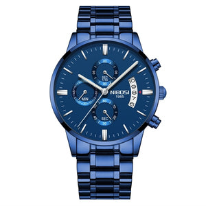 NIBOSI 2020 Mens Watches Top Brand Luxury Men Blue Watch Military Sport Wristwatch Quartz Watch erkek saat Relogio Masculino
