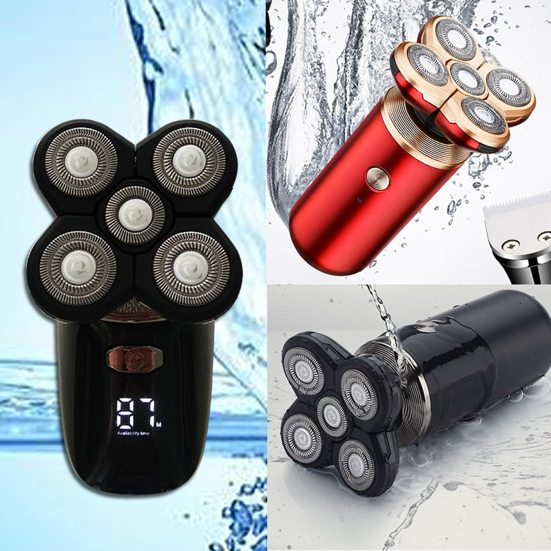 2020 New Electric Shaver Rechargeable Electric Beard Trimmer Shaving Machine for Men Beard Razor Wet-Dry Dual Use Washable