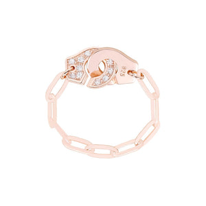 Moonmory Fashion 925 Sterling Silver Handcuff Ring White Paper Clip Chain Menottes Ring Gift For Women And Men Jewelry Dating