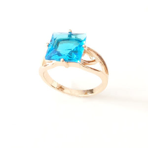 Women Jewelry Sets 585 Rose Gold Color Women Jewelry Romantic Bridal Jewelry Sets Light Blue Wedding Ring +Earring Jewelry Sets