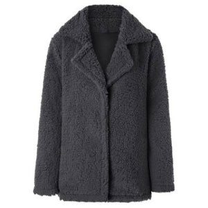 2020 Women Faux Fur Coat Warm Soft Fur Outwear Plus Size Plush Overcoat Women's Jacket Casual Solid Winter Streetwear