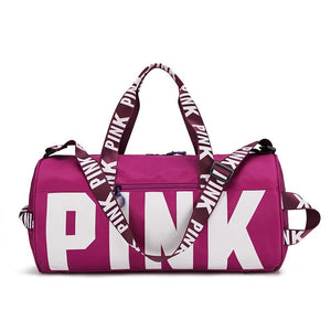 Women Pink Travel Bag Female Fitness Training Duffle Bag for Trip Large Capacity Waterproof Gym Sport Bag