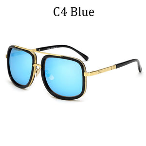 NEW luxury Avengers Tony Stark Style for women Sunglasses Men Square Brand Design Sun Glasses Oculos Retro male iron Man