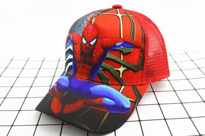 Anime Disney Marvel Frozen Mickey Mouse Kids Hat Boy Girl Travel Caps Spiderman Mickey Minnie Baby Caps Figure Gift Toys 2-8Y