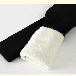 Winter Velvet Leggings Women's Warm Pants Cold-Resistant Solid Color Leggings Stretchy Comfortable Keep Warm And Fleece Legging