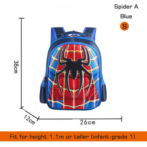 Crossten 3D spider design Waterproof Children's backpack boys girls Primary school Kindergarten Infantil Kids backpack Mochila