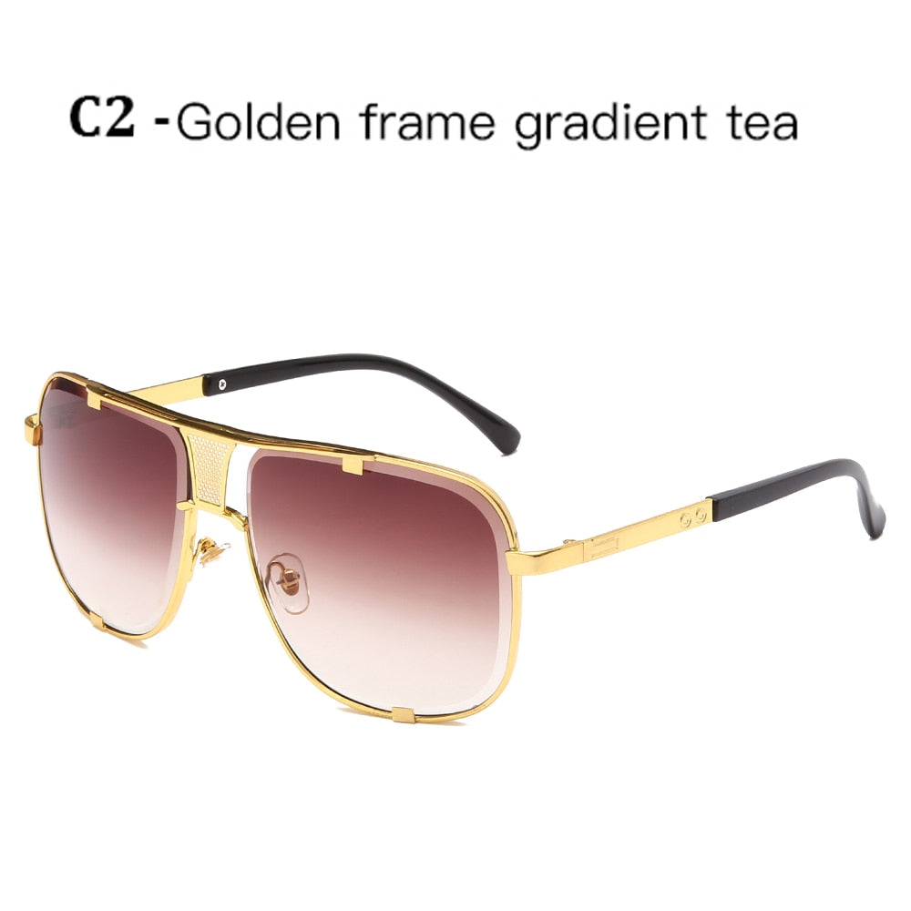 Lunettes de soleil rétro de haute qualité | Grand cadre pour hommes, lunettes de conduite carrées pour femmes, lunettes de soleil 12 couleurs Gafas, nouvelle mode 2019