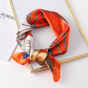 Women Square Silk Scarf Chiffon Satin Lady Hair Neck Foulard  Scarves Shawl Wrap Female Bandana Head Kerchief Hijab Headband