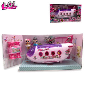 LOL Surprise Original House Dolls Airplane Toys Anime Figures Plane Model Collection DIY toy girl Birthday Gifts