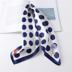 Women Square Silk Scarf Chiffon Satin Lady Hair Neck Foulard  Scarves Shawl Wrap Female Bandana Head Kerchief Hijab Headband