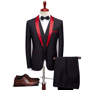 wedding suits Luxury suit for men High-end men's tuxedo slims suit mens grooming Fashion new design collar Dress Suit set