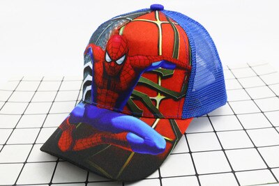 Anime Disney Marvel Frozen Mickey Mouse Kids Hat Boy Girl Travel Caps Spiderman Mickey Minnie Baby Caps Figure Gift Toys 2-8Y